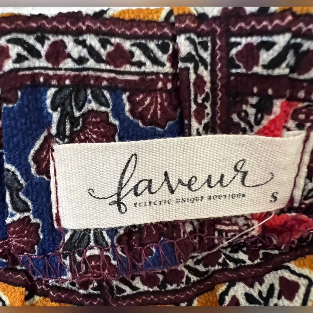 Anthro - Faveur Festival Flowy Wide Leg Crop Pants - S - Picture 7 of 12